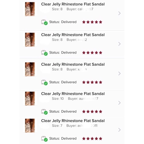 Clear Jelly Rhinestone Flat Sandal - Picture 7 of 8